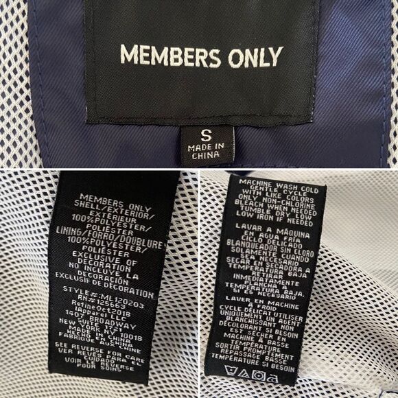 MEMBERS ONLY 90s Colorblock Winter Rain Parka  Jacket Size S - Picture 11 of 11